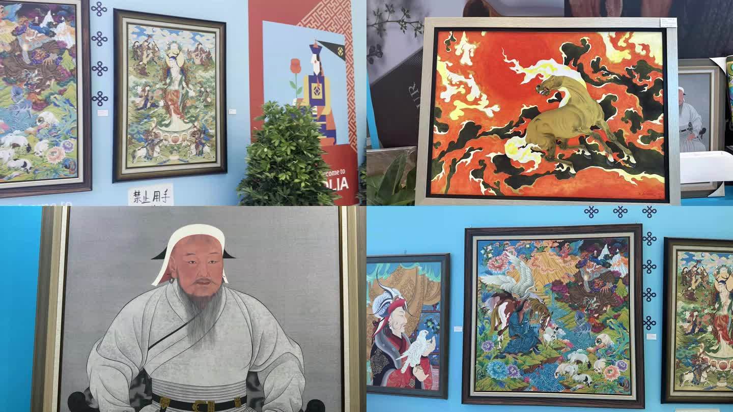 蒙古国画家作品展示草原文明