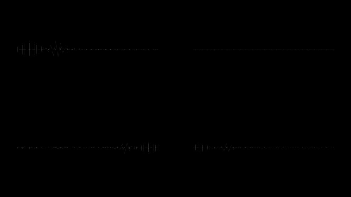 音频频谱声波循环动画。覆盖视频。