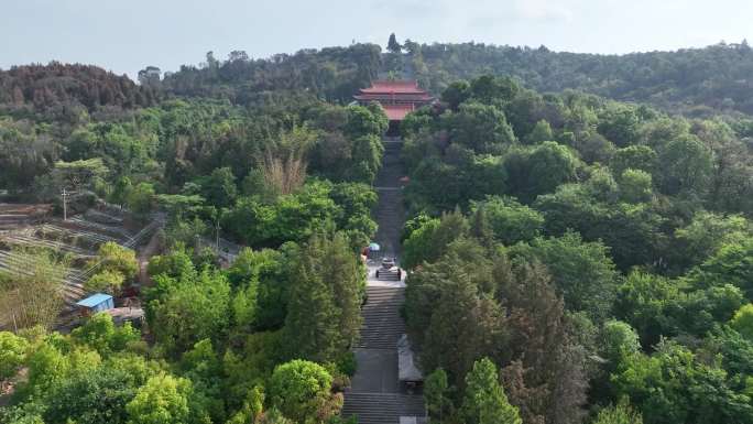 航拍云南红河弥勒市锦屏山风景区弥勒大佛