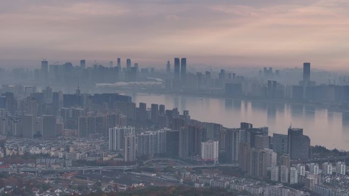 杭州 钱江 丁达尔光 烟雨江南 江南水墨