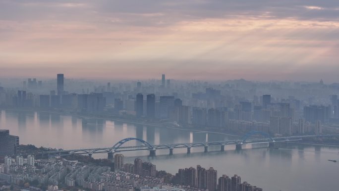 杭州 钱江 丁达尔光 烟雨江南 江南水墨