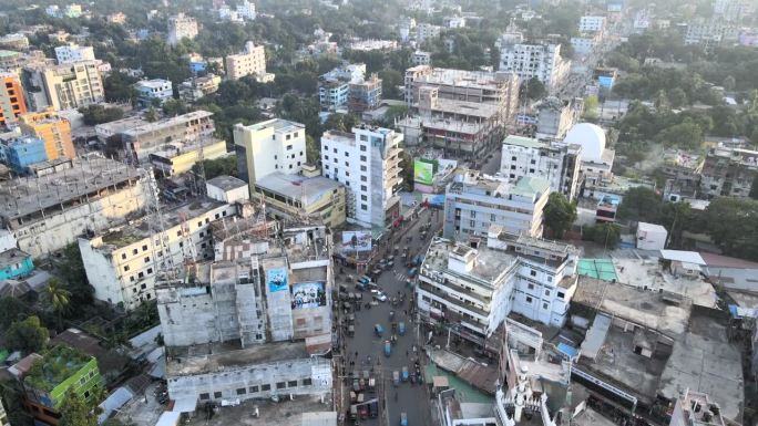 贾哈吉公司的鸟瞰图——孟加拉国的朗布尔
