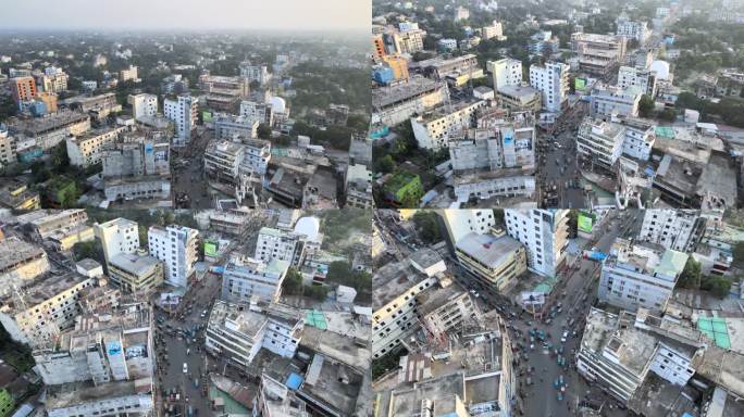 贾哈吉公司的鸟瞰图——孟加拉国的朗布尔