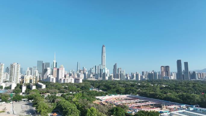 深圳平安金融中心航拍平安大厦福田区市中心