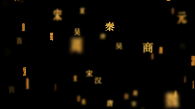 上下五千年传统文化文字动画循环背景