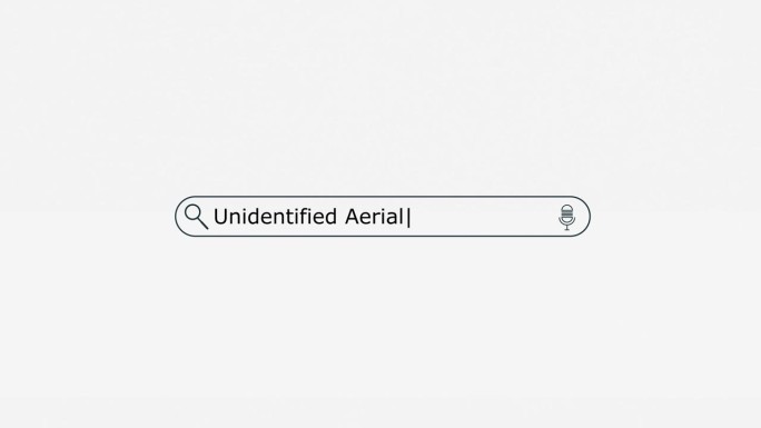 在数字屏幕库存视频搜索引擎栏输入不明空中现象