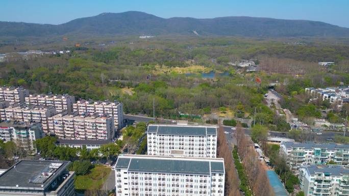 南京市玄武区中山门大街下马坊城市风景航拍