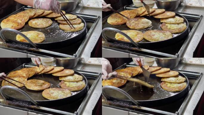 鸡蛋灌饼制作慢动作