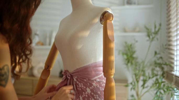 设计师制作一个令人惊叹的纱笼系列。