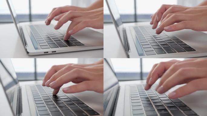 女人打键盘的手指