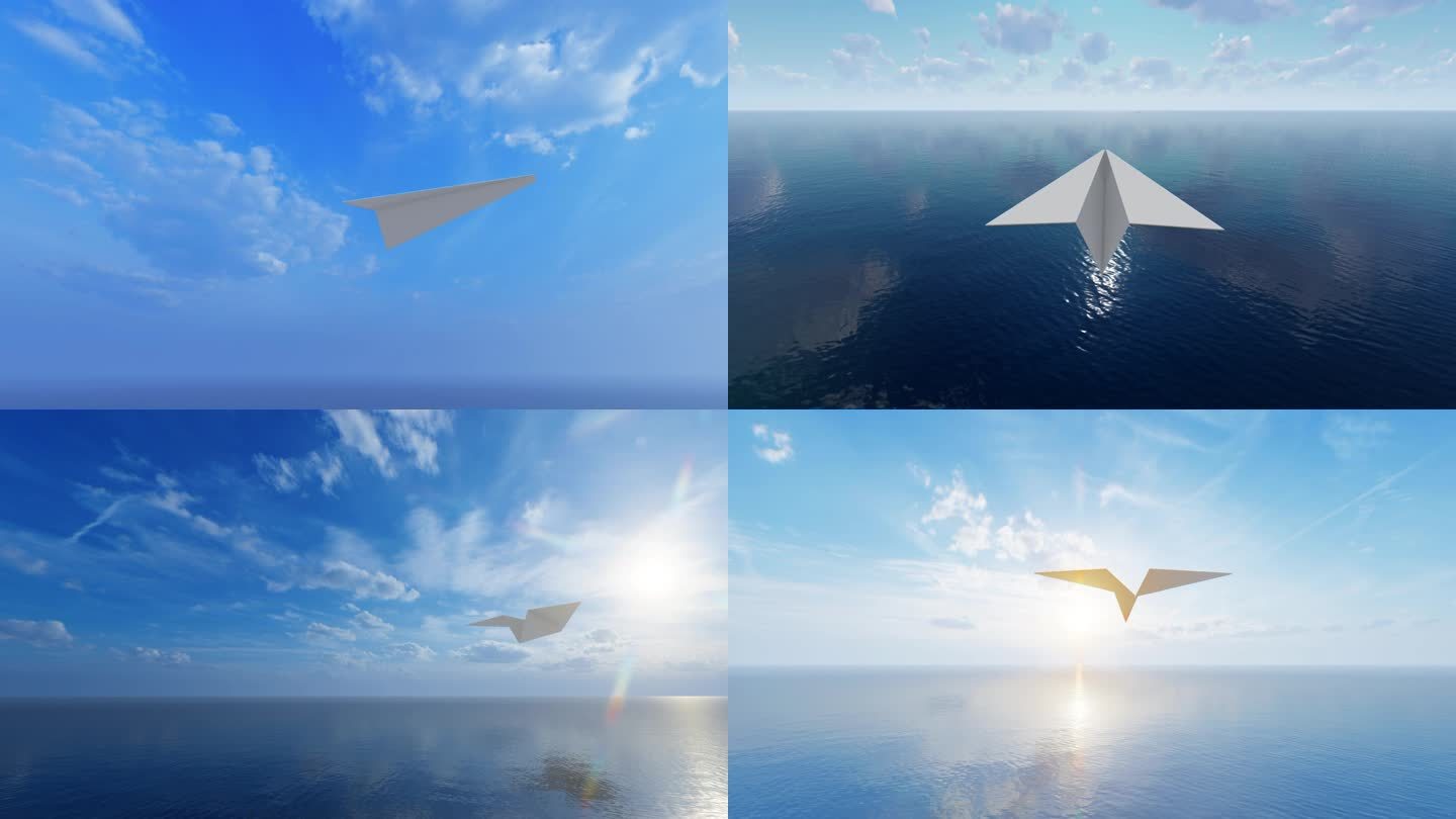 纸飞机 梦想未来飞过大海