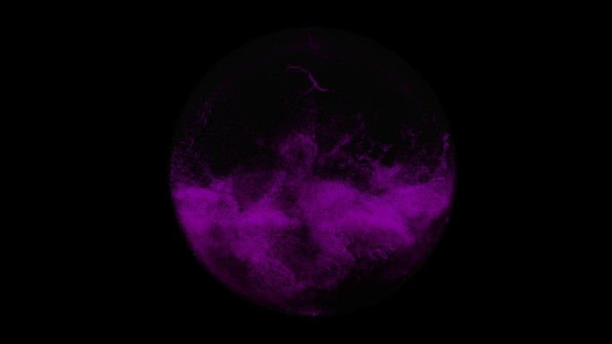 毒液粒子能量球紫色-Alpha透明通道
