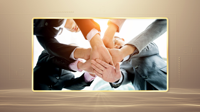 金色视频边框画面透明遮罩