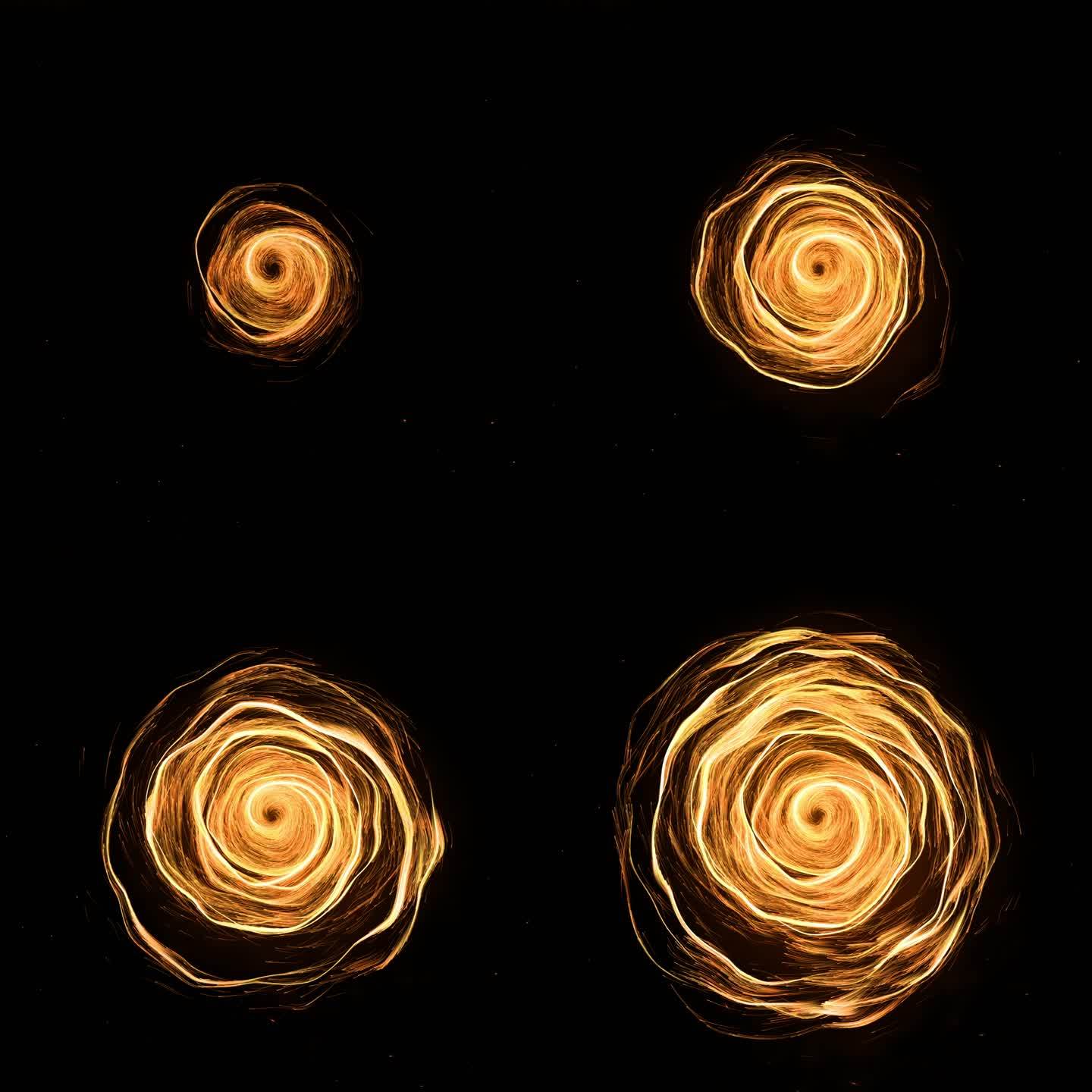 粒子漩涡 粒子 圆圈 旋转粒子 金色粒子