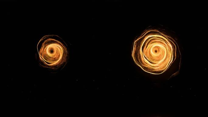 粒子漩涡 粒子 圆圈 旋转粒子 金色粒子