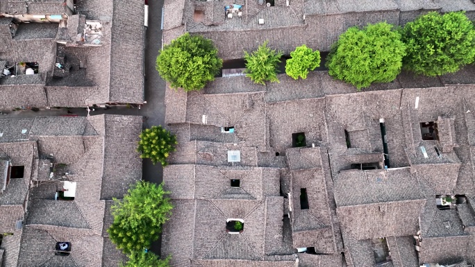 航拍四川旅游5A级景区阆中古城古建筑街景