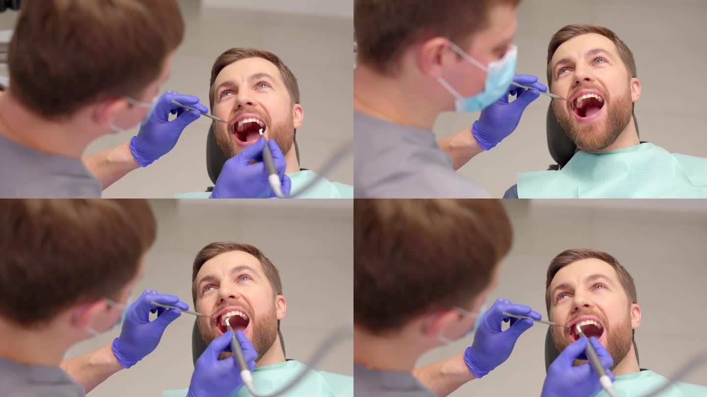 在牙医那里检查牙齿的人。预防龋齿概述