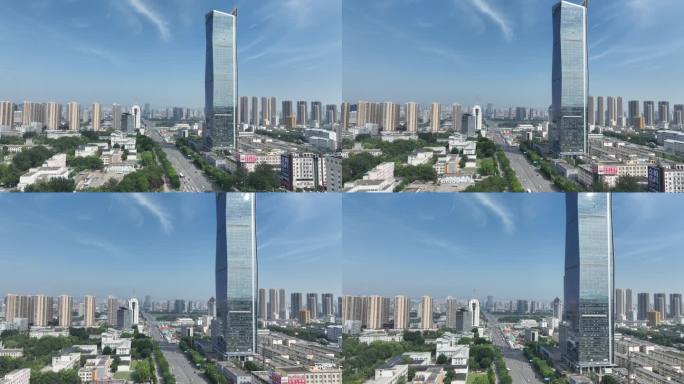 太原信达国际金融中心大楼4k航拍