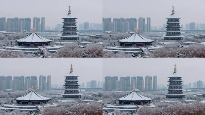 洛阳天堂明堂雪景