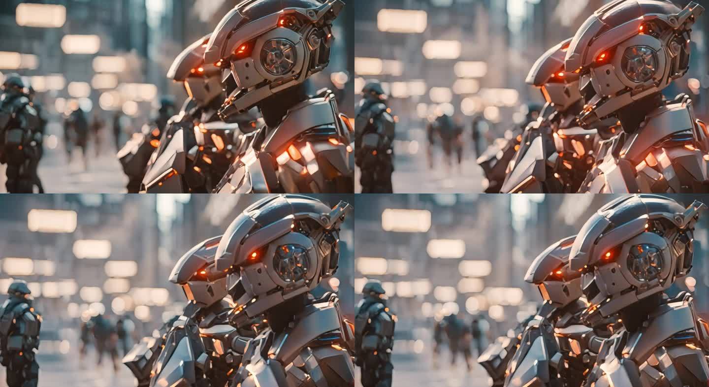 科幻机甲机器人视频素材