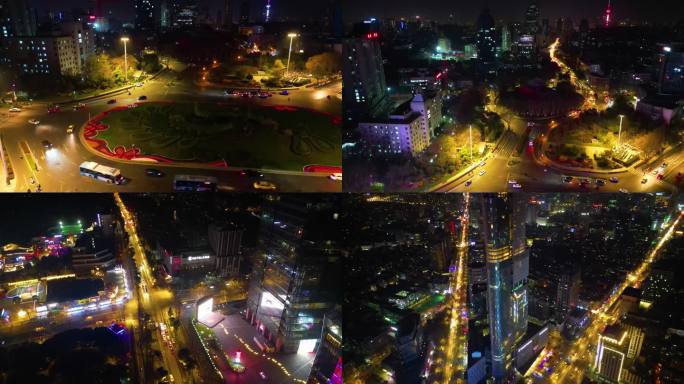 南京市玄武区鼓楼公园紫峰大厦夜景视频素材