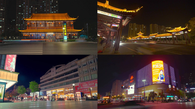 姜堰夜景延时拍摄4K