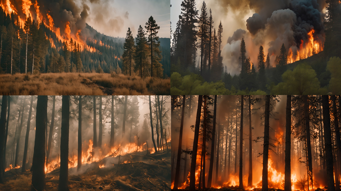 森林火灾 森林大火 自然灾害 消防宣传