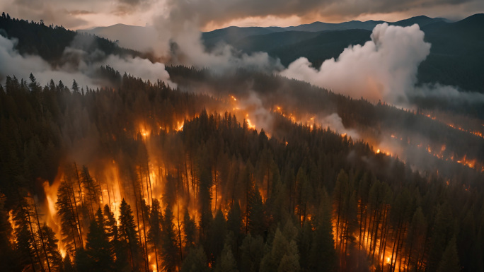 森林火灾 森林大火 自然灾害 消防宣传