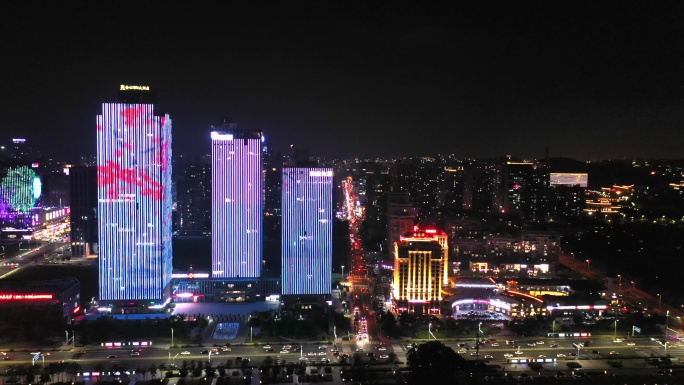 唐岛湾夜景 青岛滨海大道夜景 万家灯火