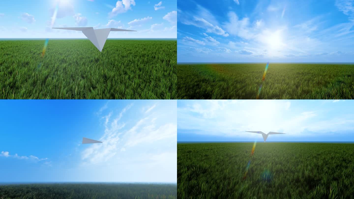 纸飞机 飞过草原