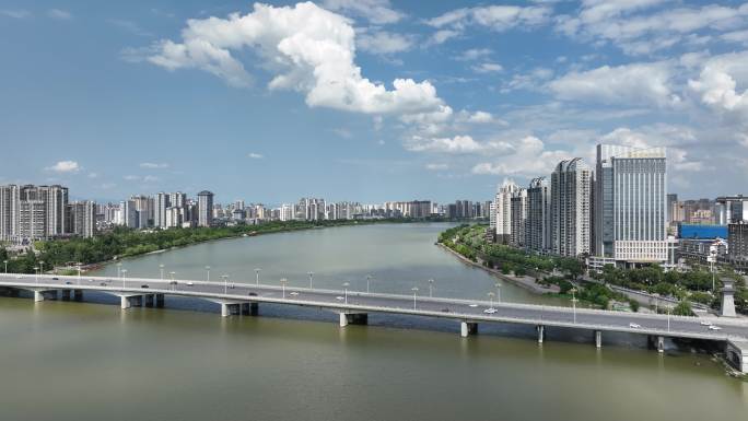汉中市汉台区4K航拍大自然风景树林山水