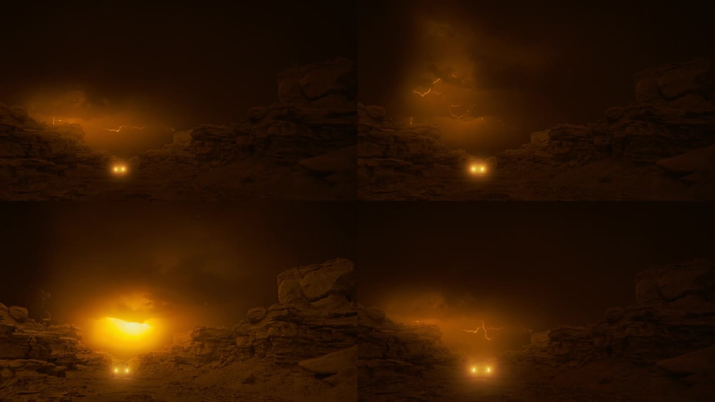 火星探测器上的宇航员正在躲避即将到来的猛烈雷暴
