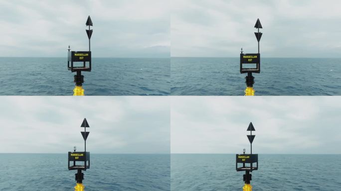 带有传感器的海洋浮标，用于测量气候变量和气候变化的影响，法国塞特
