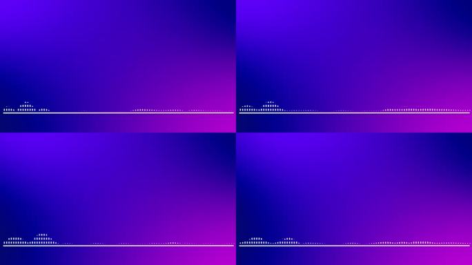 海军蓝和紫色梯度与音频声波频谱运动背景。
