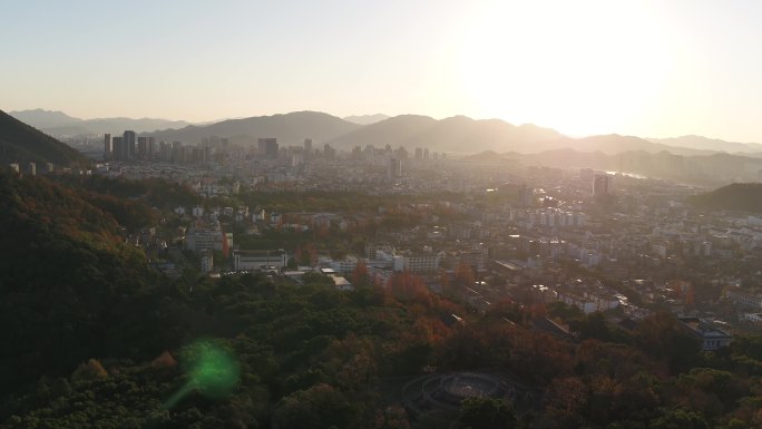 台州市全景（清晨航拍）