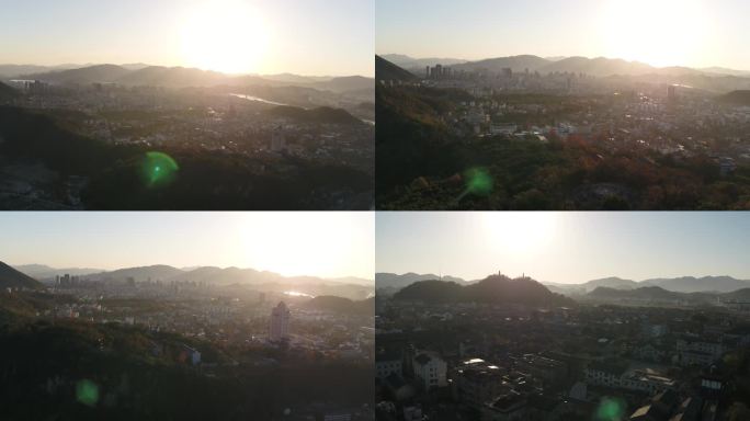 台州市全景（清晨航拍）