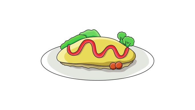 鼠蛋图标的动画视频，一种典型的日本食物