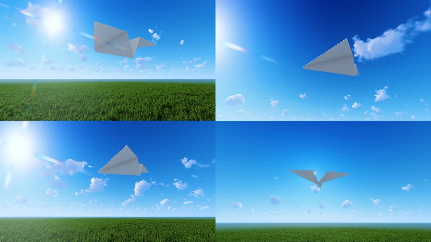 纸飞机 飞过草原