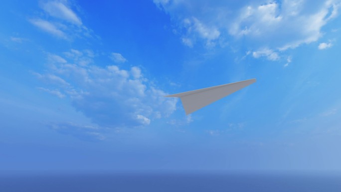 纸飞机 飞过大海 海面
