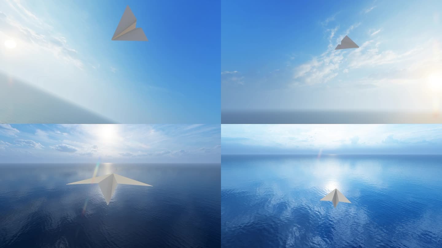 纸飞机 梦想未来飞过大海
