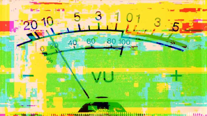 模拟体积单位仪表VU仪表
故障电视静态噪声失真信号问题错误视频损坏复古风格80年代VHS测试图