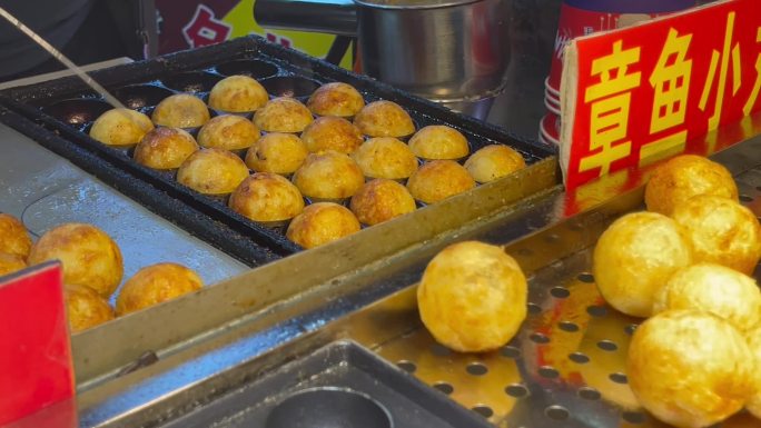 街头摊位制作章鱼小丸子17