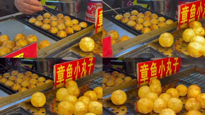 街头摊位制作章鱼小丸子17