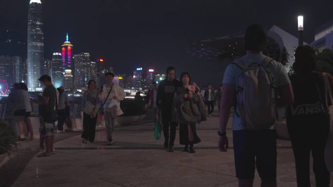 香港维多利亚港夜晚