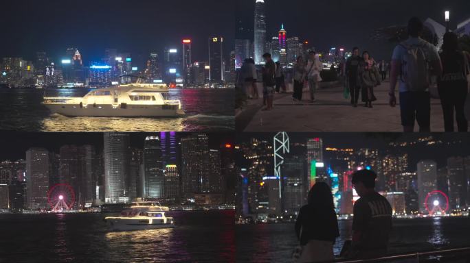 香港维多利亚港夜晚