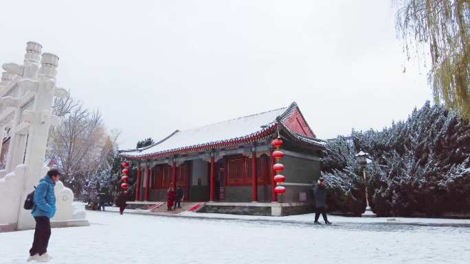 下雪 雪景 大观园 北京地标建筑
