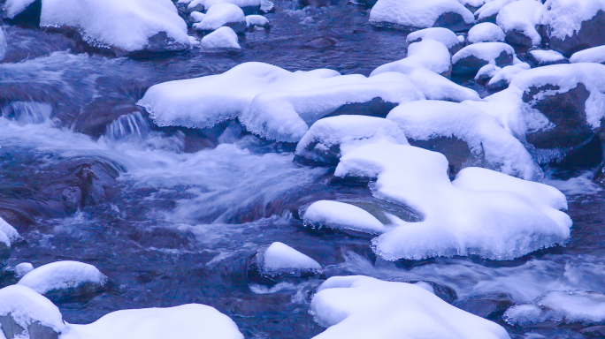 【可商用】河流雪景 冰雪融化  结冰