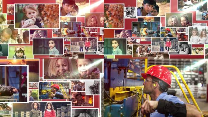 照片墙相册无缝转场ae模板