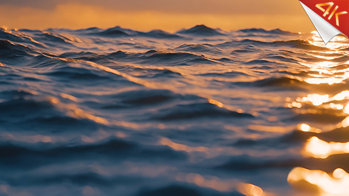 海水波浪，日落日出唯美景色