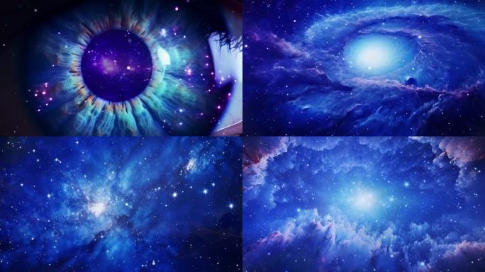 星空宇宙穿梭 眼睛穿越到宇宙